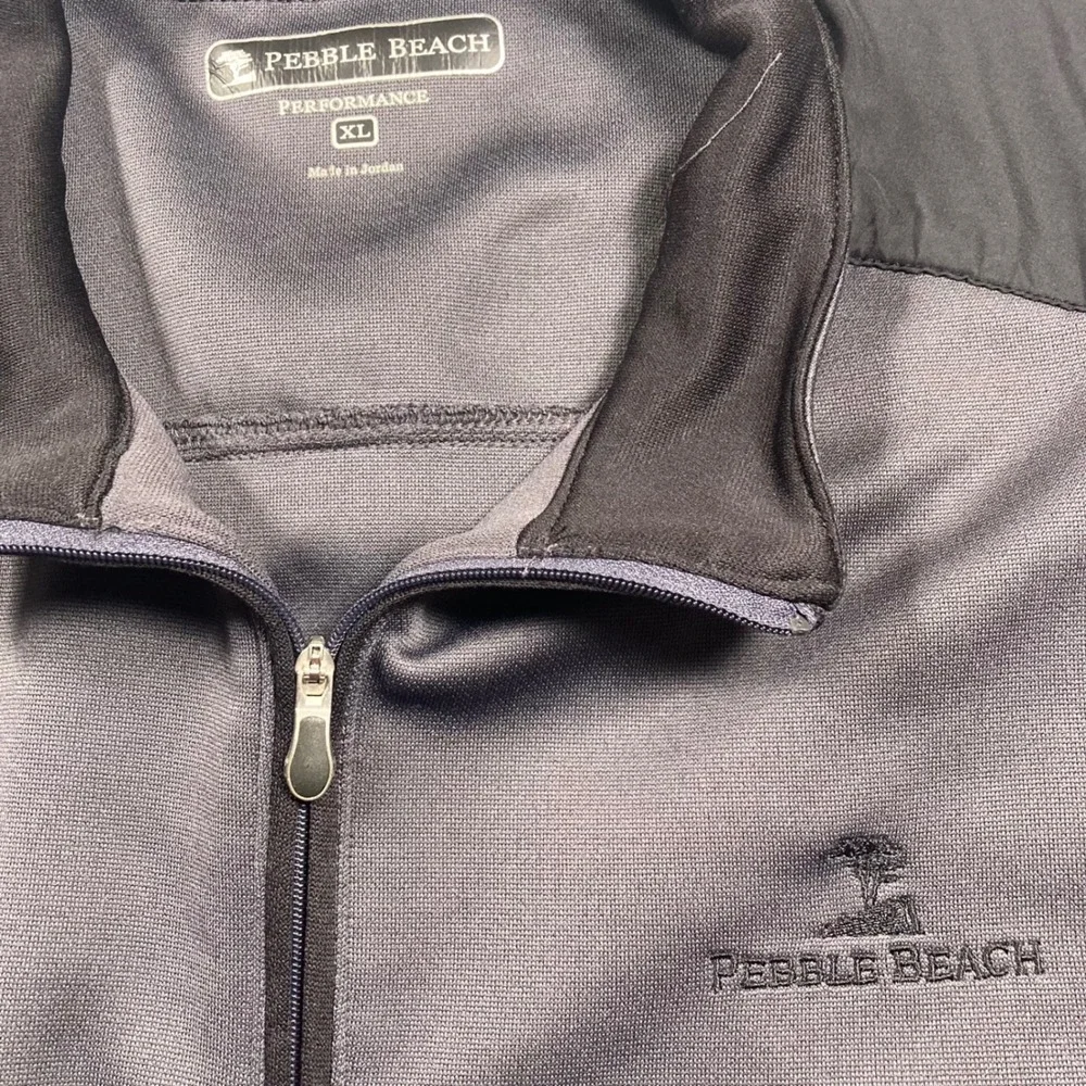 Pebble Beach Pullover Mens XL Gray Performance Solid